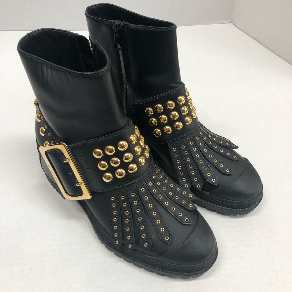 Burberry Whitchester studded buckle leather booties, EUC - Picture 15 of 16